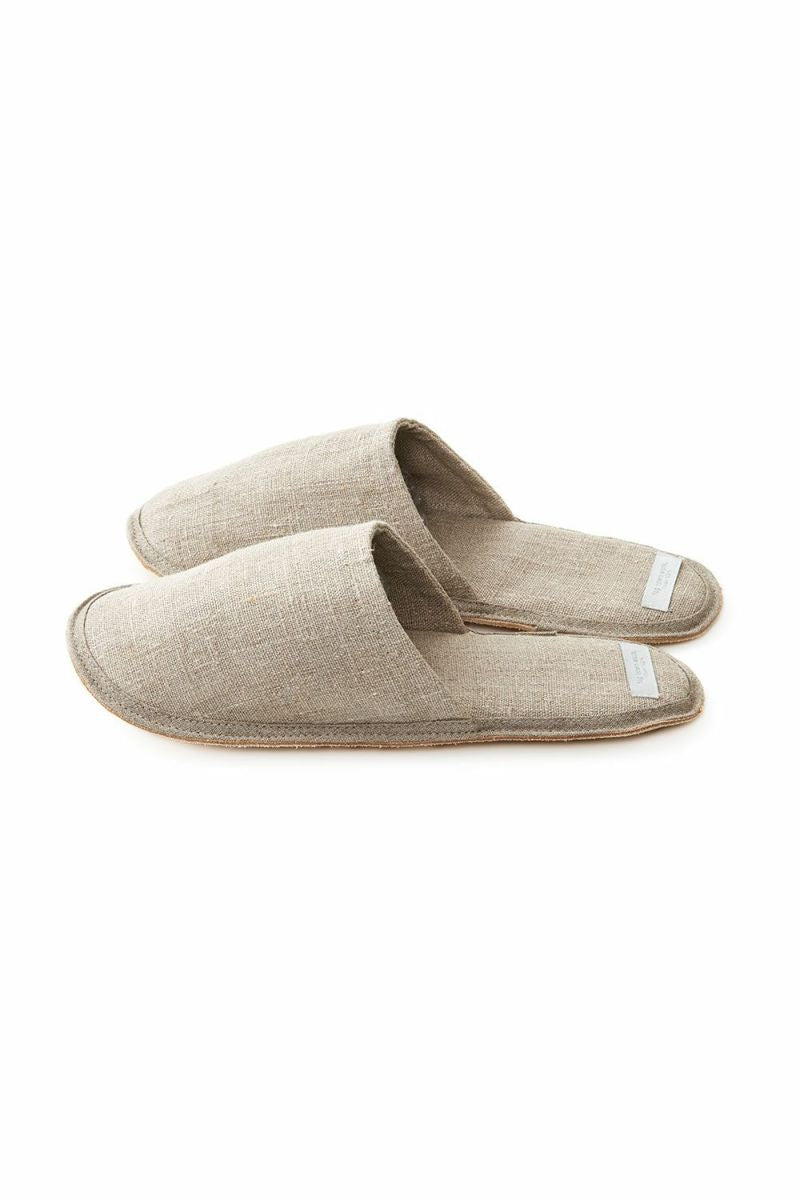 Linen Slippers Natural