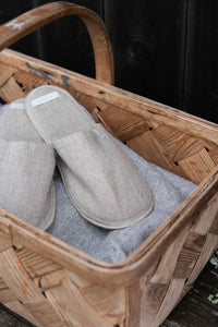 【new】 Linen Slippers Natural