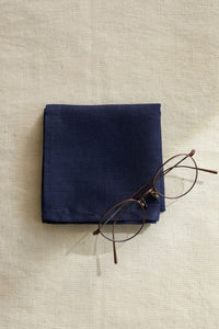 Linen Handkerchief Blue Indigo