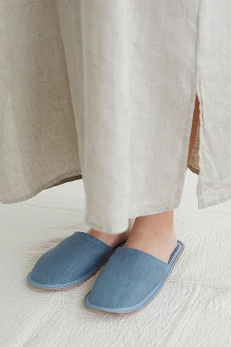 Linen Slippers Bluette
