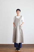 【new】Linen Over-Apron Natural