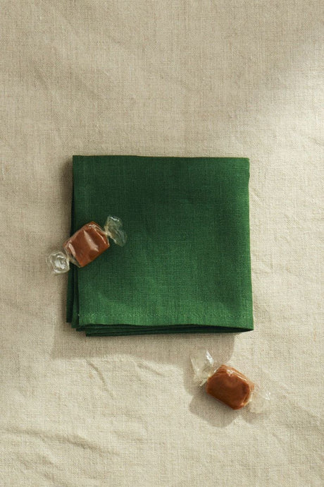 Linen Handkerchief Vert Ecossais