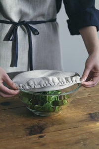 【new】Linen Bowl Covers Sets of 3 Natural
