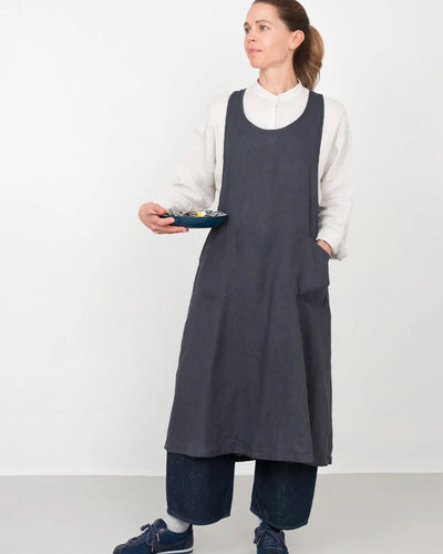 Linen Over-Apron Macadam