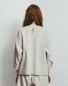 Sui Top Wool-Linen Natural