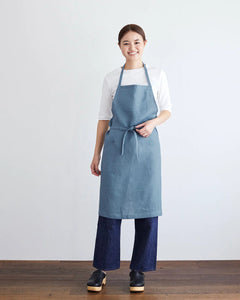 Linen Daily Apron Bluette