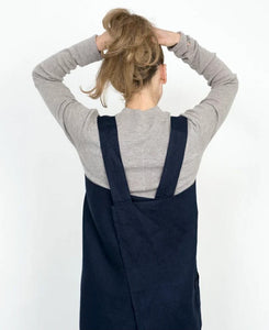 Square Cross Apron Navy