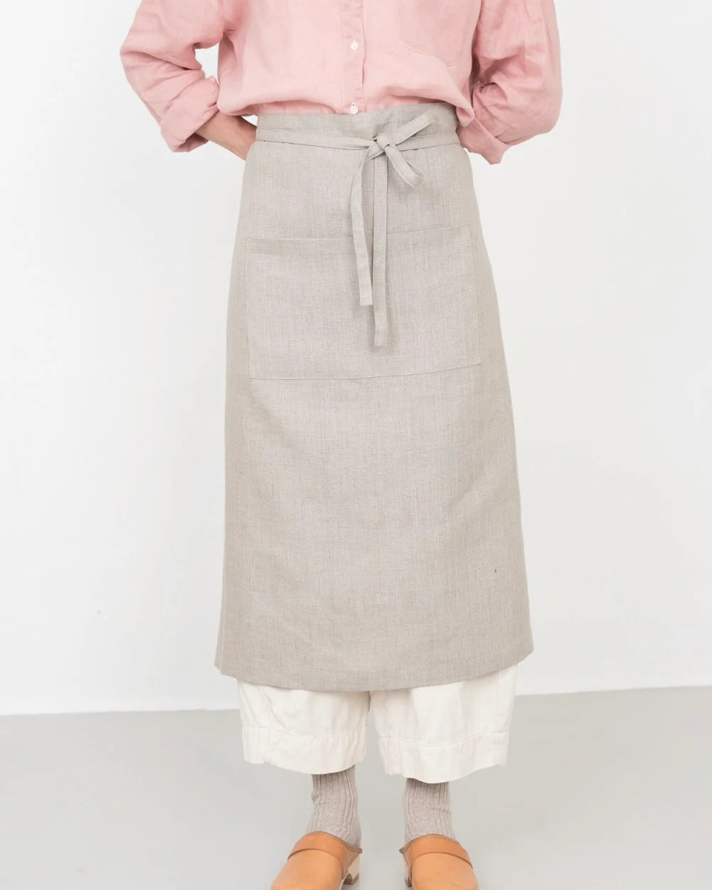 Linen Garcon Apron Natural