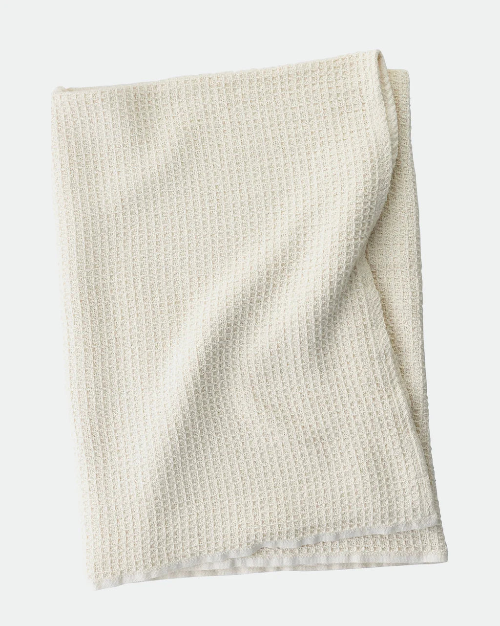 Cotton waffle blanket Ecru