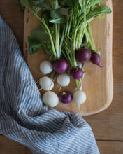 Linen Kitchen Cloth Grey White Stripes