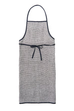 Linen Piping Apron Houndstooth