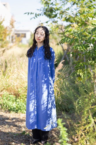 Robe boutonnée bleu pervenche