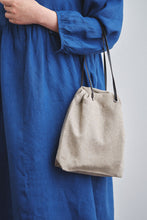 Aili Leather Drawstring Bag