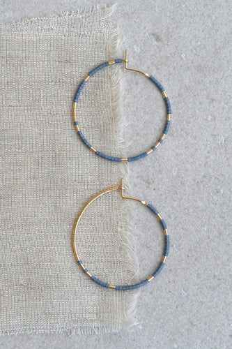 Pan Earrings, Indigo