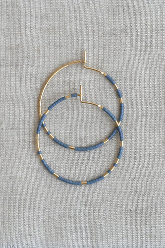 Pan Earrings, Indigo