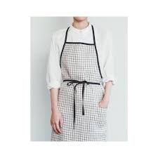 Linen Piping Apron Jenn