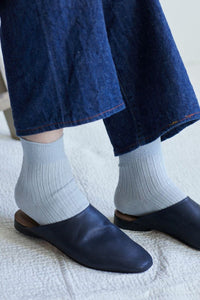 Linen Rib Socks Grey