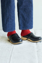 Linen Rib Socks Red