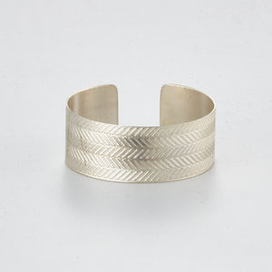 Bracelet en laiton argent plaqué Herringbone (L)