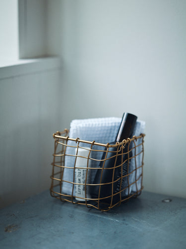 Square Brass Basket