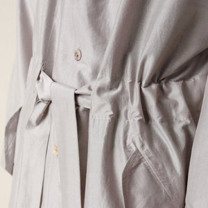 miiThaai Silk & Cotton Coat Riddhi Silver