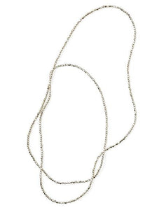 Collier de perles plaquées argent (L)