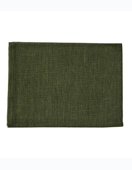 Thick Linen Kitchen Cloth Dark Green