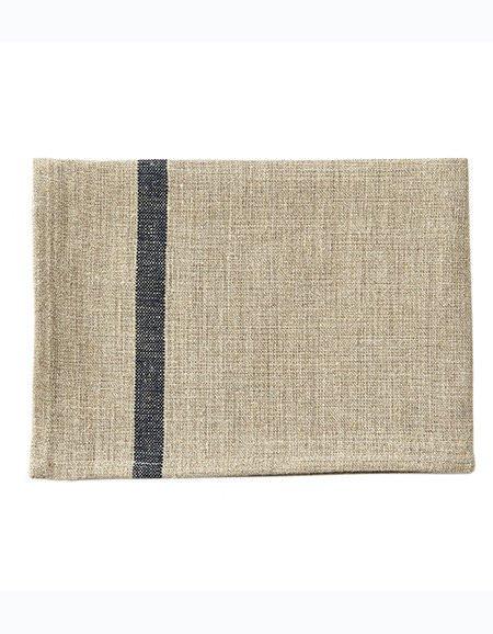 Thick Linen Kitchen Cloth Natural Navy Stripe