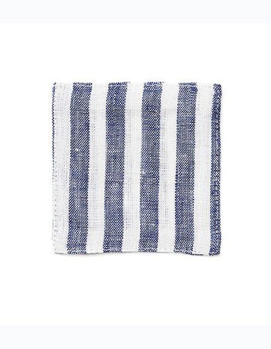 Linen Coaster Navy Stripes