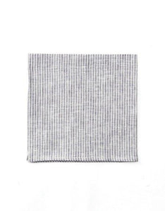 Serviette de table en lin Rayures grises et blanches