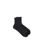 Linen Rib Socks Black